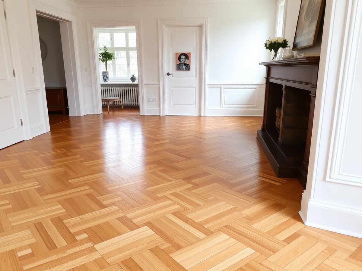 Fiskbensparkett — Östermalm — efter